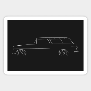 1955 Chevy Nomad - profile stencil, white (W/ script) Magnet